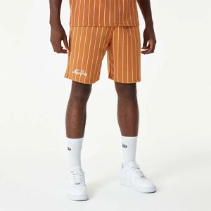 newera New Era Pinstripe Orange Shorts - Orange - Size: S - male