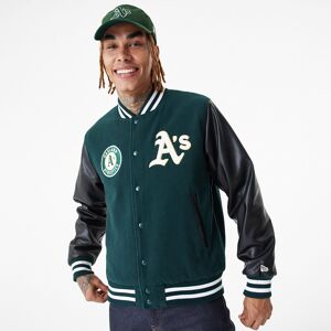 newera Oakland Athletics MLB Large Logo Dark Green Varsity Jacket - Green - Size: XS - male