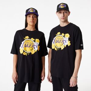 newera LA Lakers NBA Floral Graphic Black Oversized T-Shirt - Black - Size: S - male