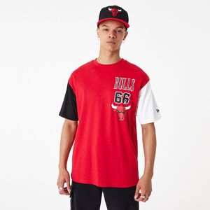 newera Chicago Bulls NBA Cut Sew Red Oversized T-Shirt - Red - Size: S - male