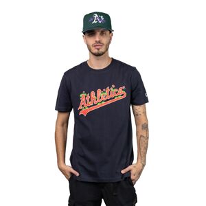 newera Oakland Athletics MLB Hook Up Navy T-Shirt - Blue - Size: S - male