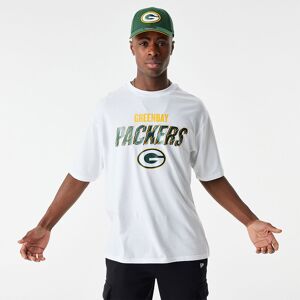 newera Green Bay Packers NFL Script Graphic White Oversized T-Shirt - White - Size: S - male