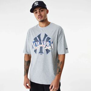 newera New York Yankees MLB Arch Logo Graphic Grey Oversized T-Shirt - Grey - Size: S - male