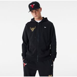 newera Chicago Bulls Team Script Black Full Zip Hoodie - Black - Size: XS - male