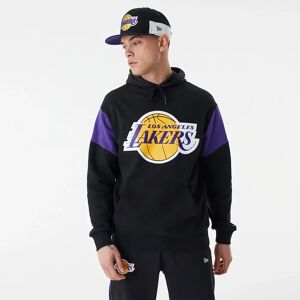 newera LA Lakers NBA Colour Block Black Oversized Hoodie - Black - Size: L - male
