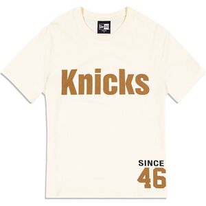 newera New York Knicks NBA Cord White T-Shirt - White - Size: M - male