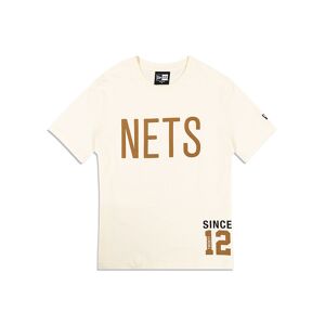 newera Brooklyn Nets NBA Cord White T-Shirt - White - Size: S - male