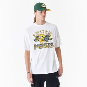 newera Green Bay Packers NFL White Oversized T-Shirt - White - Size: 2xl - male
