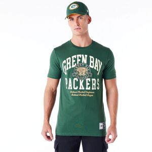 newera Green Bay Packers Letterman Classic Dark Green T-Shirt - Green - Size: S - male