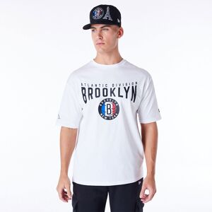 newera Brooklyn Nets NBA Paris Games White Oversized T-Shirt - White - Size: S - male