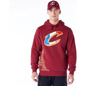 newera Cleveland Cavaliers NBA Paris Games Dark Red Pullover Hoodie - Red - Size: S - male