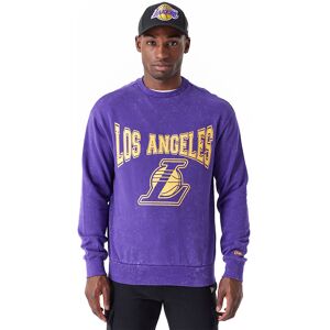 newera LA Lakers NBA Washed Purple Crew Neck Sweatshirt - Purple - Size: S - male