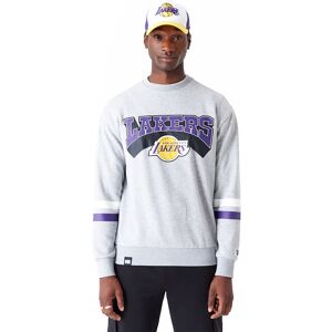 newera LA Lakers NBA Arch Grey Oversized Crew Neck Sweatshirt - Grey - Size: S - male