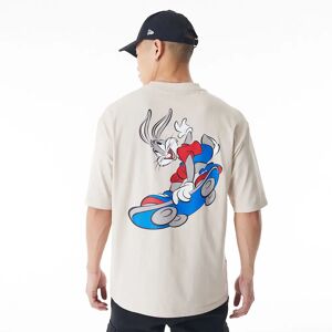 warnerbros Bugs Bunny Team Looney Tunes Stone Oversized T-Shirt - Cream - Size: XS - male