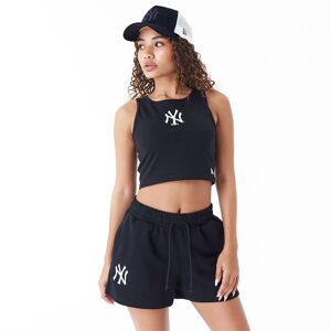 newera New York Yankees Womens MLB Lifestyle Black Crop Tank Top - Black - Size: S - female
