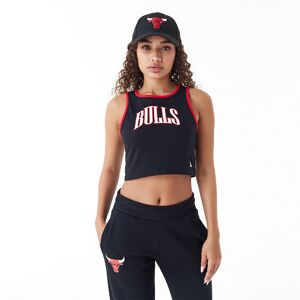 newera Chicago Bulls Womens NBA Team Wordmark Black Crop Tank Top - Black - Size: S - female