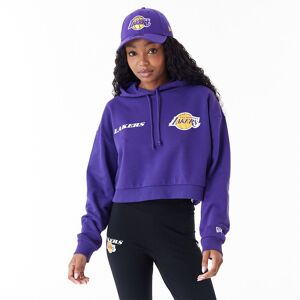 newera LA Lakers Womens NBA Team Logo Purple Crop Pullover Hoodie - Purple - Size: XS - female