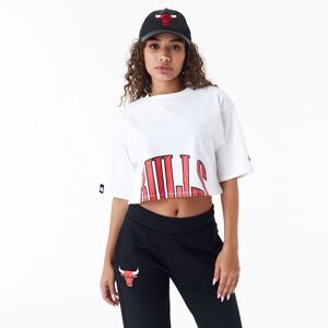 newera Chicago Bulls Womens NBA Team Wordmark White Crop T-Shirt - White - Size: S - female