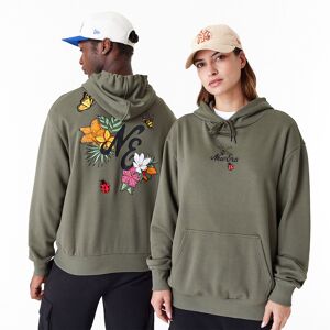 newera New Era Floral Graphic Green Oversized Pullover Hoodie - Green - Size: L - male