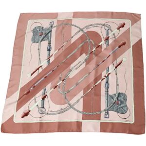 Hermes Kale90 Clic-Clac Rope Whip  Pink Scarf