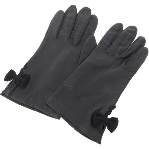 BALLYBarry  ribbon gloves leather black size 7