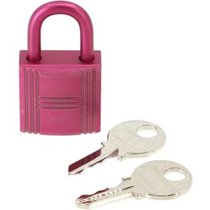 Hermes Cadena Key Set Padlock Monochrome Saw Pink Silver Lock