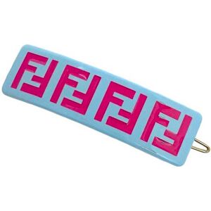 Fendi Valletta Light Blue Pink JFP402 Hair Clip Plastic GP  FF Zucca Square