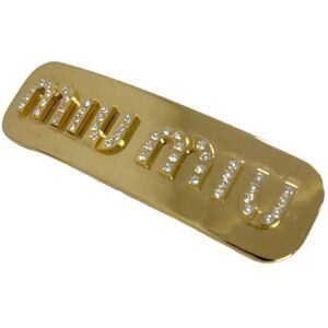 Miu Miu MIU Plex Hair Accessory Gold Ladies