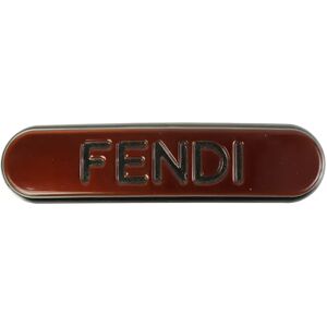 Fendi Logo Hair Clip Brown/Black