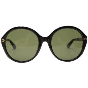 Gucci Black Round Monogram Sunglasses