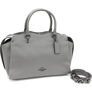 COACH Handbag Drew Satchel 67710 Gray Leather Shoulder Bag Women's