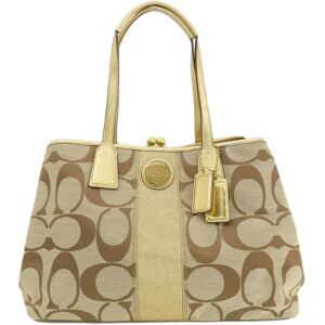 COACH F13533 Signature Tote Bag Canvas Women's