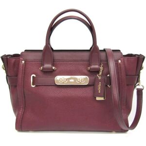 COACH Swagger Carry All 34408 Women's Leather Handbag,Shoulder Bag Bordeaux