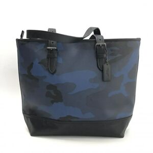 COACH Camouflage Tote Bag F57565 Black Blue