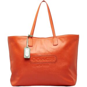 COACH Tote Bag Shoulder 23104P Orange Leather Women's