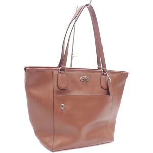 COACH Tote Bag Women's Brown Leather F34700 Shoulder Pouch Missing Item A6047064