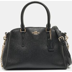 COACH Black Leather Mini Sage Carryall Satchel