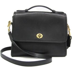 COACH 983 Women's Leather Handbag,Shoulder Bag Black