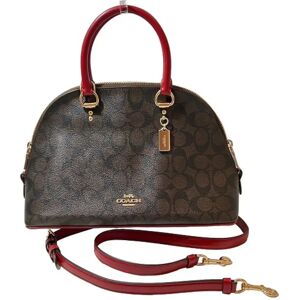 COACH Signature Katie Satchel 2558 2WAY Bag Handbag Shoulder Ladies