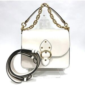 COACH Beat 4597 Leather White 2WAY Shoulder Bag Handbag Ladies