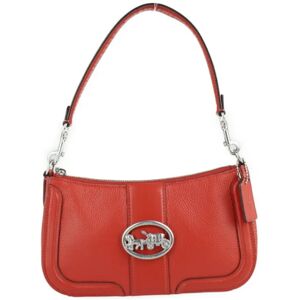 COACH Josie Bucket Handbag 5500 Leather Red Series Silver Hardware 2WAY Shoulder Bag