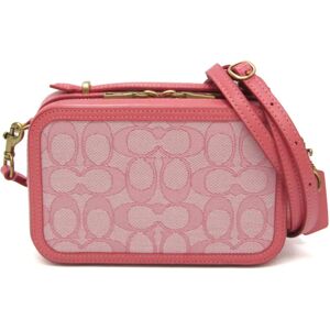 COACH Signature Ally C3937 Women's Canvas,Leather Fanny Pack,Shoulder Bag Light Pink