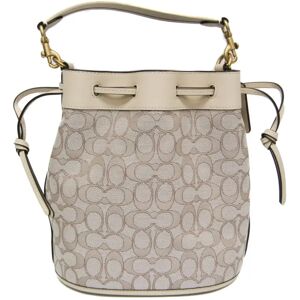 COACH Signature Field Bucket C3853 Women's Canvas,Leather Baguette Bag,Shoulder Bag Light Beige