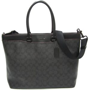 COACH Signature F88272 Women,Men Signature Line,PVC Shoulder Bag,Tote Bag Black,Gray