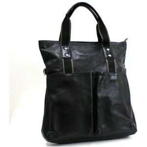 COACH Heritage Web Leather Tote Bag Black F70558  Men's