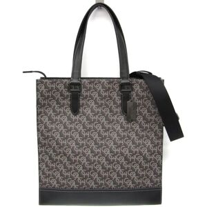 COACH Graham Structured Tote Signature Monogram Print CE749 Men's Coated Canvas,Leather Shoulder Bag,Tote Bag Black,Brown,Gray