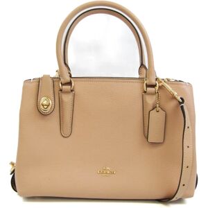 COACH Brooklyn Carryall 28 56839 Women's Leather Handbag,Shoulder Bag Light Beige