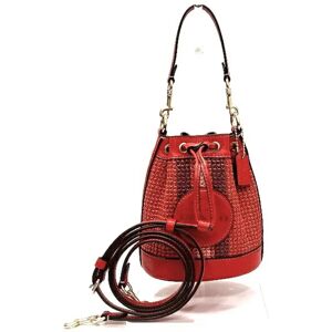 COACH Dempsey C9955 Straw 2WAY Shoulder Bag Handbag Ladies