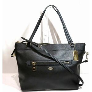 COACH F54687 2way leather black bag tote ladies