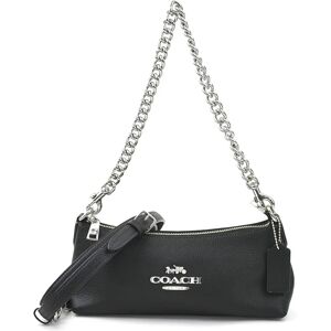 COACH Crossbody Shoulder Bag Leather Black Women's